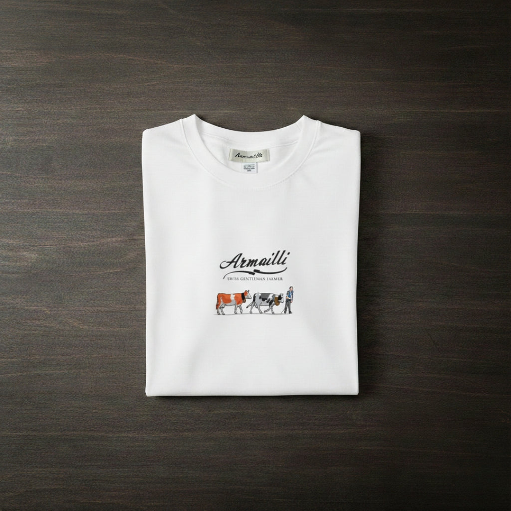 THE ARMAILLI AND HIS COWS - Weißes Herren-T-Shirt