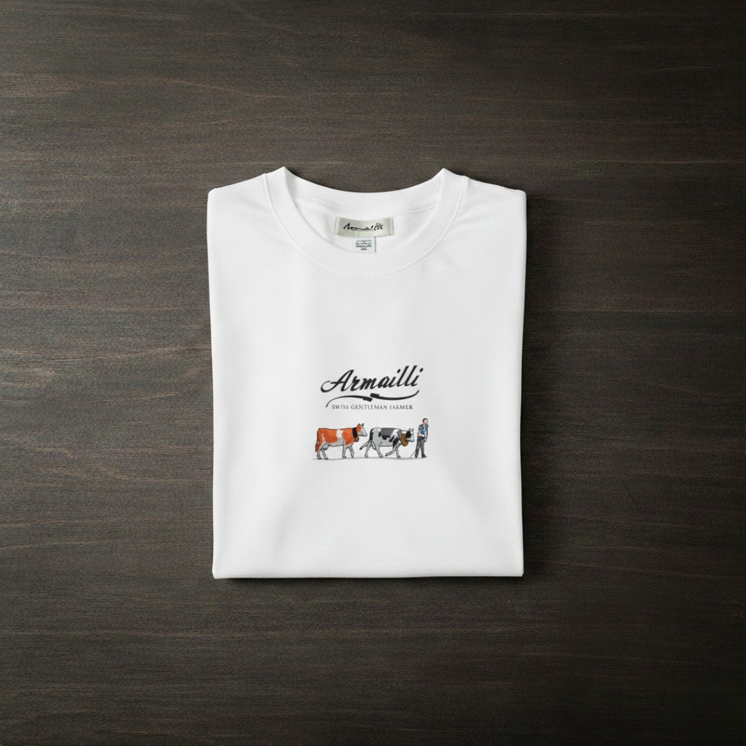 THE ARMAILLI AND HIS COWS - Weißes Herren-T-Shirt