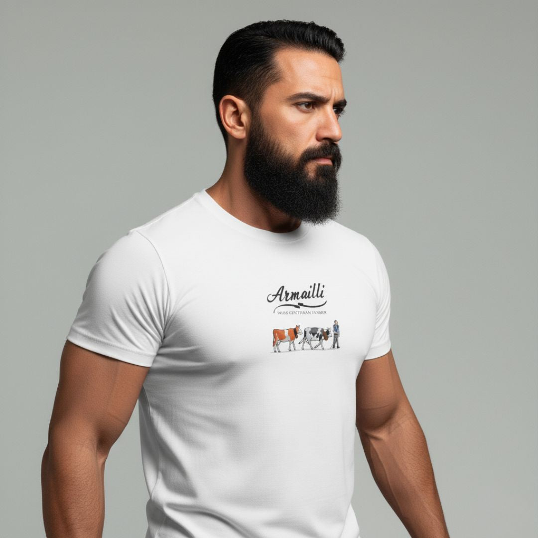 THE ARMAILLI AND HIS COWS - Weißes Herren-T-Shirt