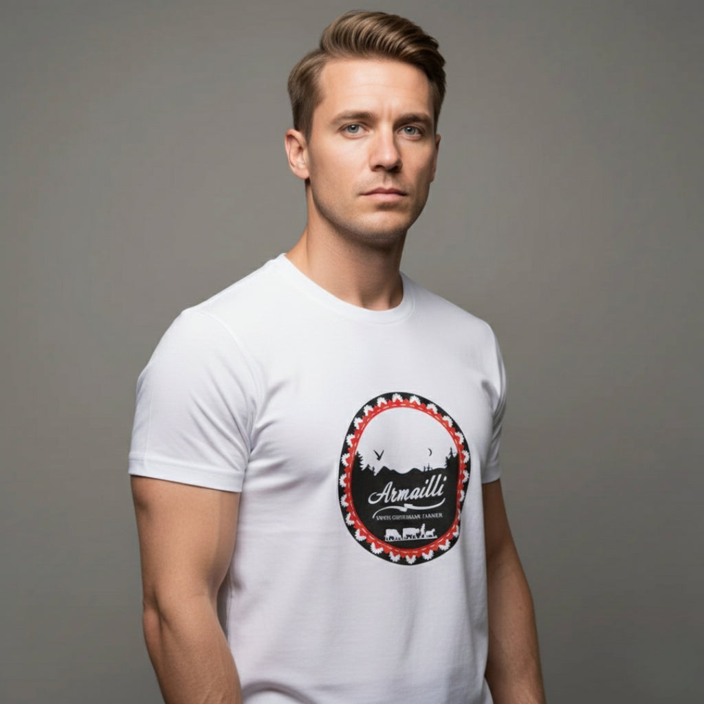 POYA &amp; COURROIE - Weißes Herren-T-Shirt