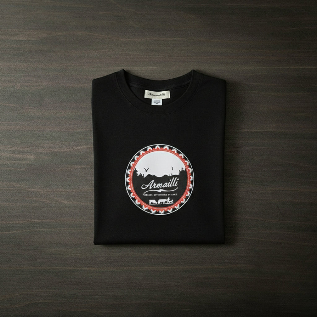 POYA &amp; COURROIE - Schwarzes Herren-T-Shirt